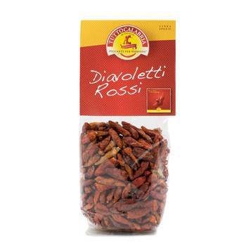 Diavoletti Rossi, Mini Red Hot Peppers Dry - by Tutto Calabria  50gr - [Premium Italian Food at Home ]