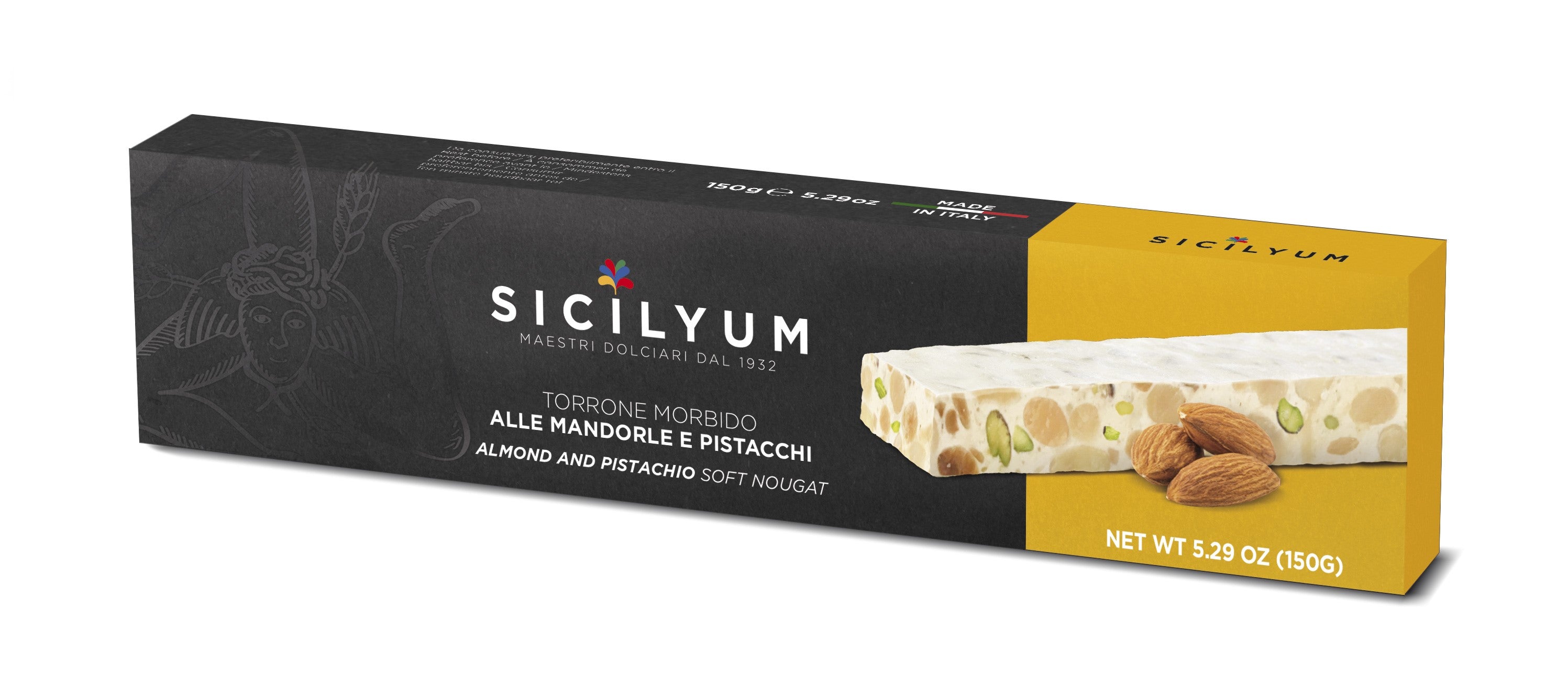 Sicilyum, Soft Nougat With Sicilian Almonds Torrone, by Dais 5.29 oz
