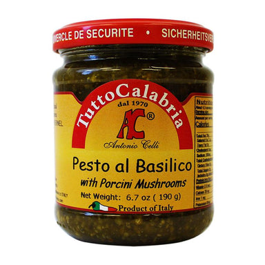 Tutto Calabria Basil Pesto with Porcini Mushrooms, 6.7 oz (190 g
