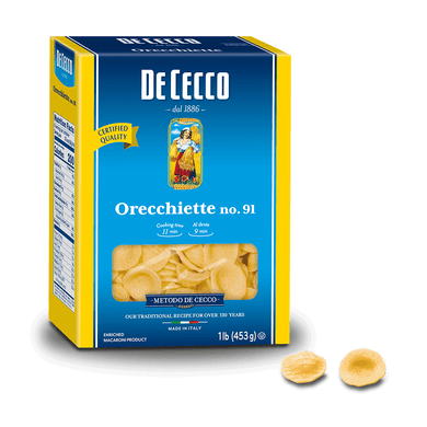 Orecchiette Pasta from Italy by De Cecco no. 91 - 1 lb - [Premium Italian Food at Home ]
