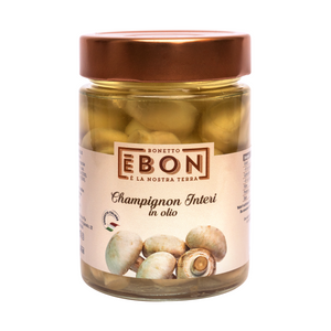 Bonetto Whole Champignon Mushroom in Oil, 7.04 oz
