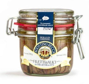 Anchovies Fillets in Olive Oil Jar - by Agostino Recca 8.1 oz