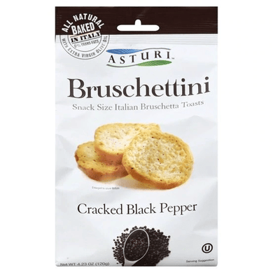 Bruschettini Cracked Black Pepper By Astur 4.2 oz - [Premium Italian Food at Home ]