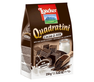 Loacker Quadratini Cocoa & Milk by Loacker 8.8 oz - [Premium Italian Food at Home ]