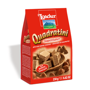 Loacker Quadratini Hazelnut Cube Wafer by Loacker 8.8 oz - [Premium Italian Food at Home ]