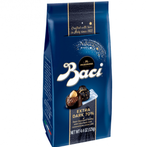 Baci Extra Dark Chocolate (70%) Truffle with Hazelnuts by Perugina - 4.4 oz