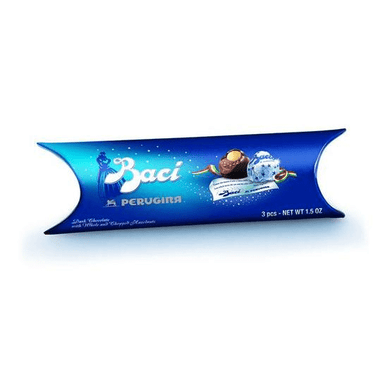 Baci Perugina Original Dark Chocolate 3 Pieces Tube by Perugina 43gr - [Premium Italian Food at Home ]