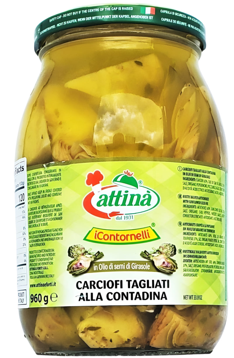 Rustic Halved Artichokes I Contornelli - 960 gr SAUCE ATTINA" 