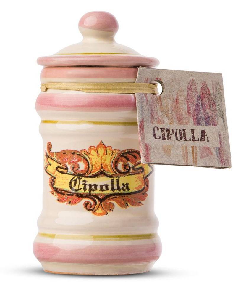Dried Italian Onion in a little Terracotta Crock by Casarecci di Calabria - 0.17 oz - [Premium Italian Food at Home ]