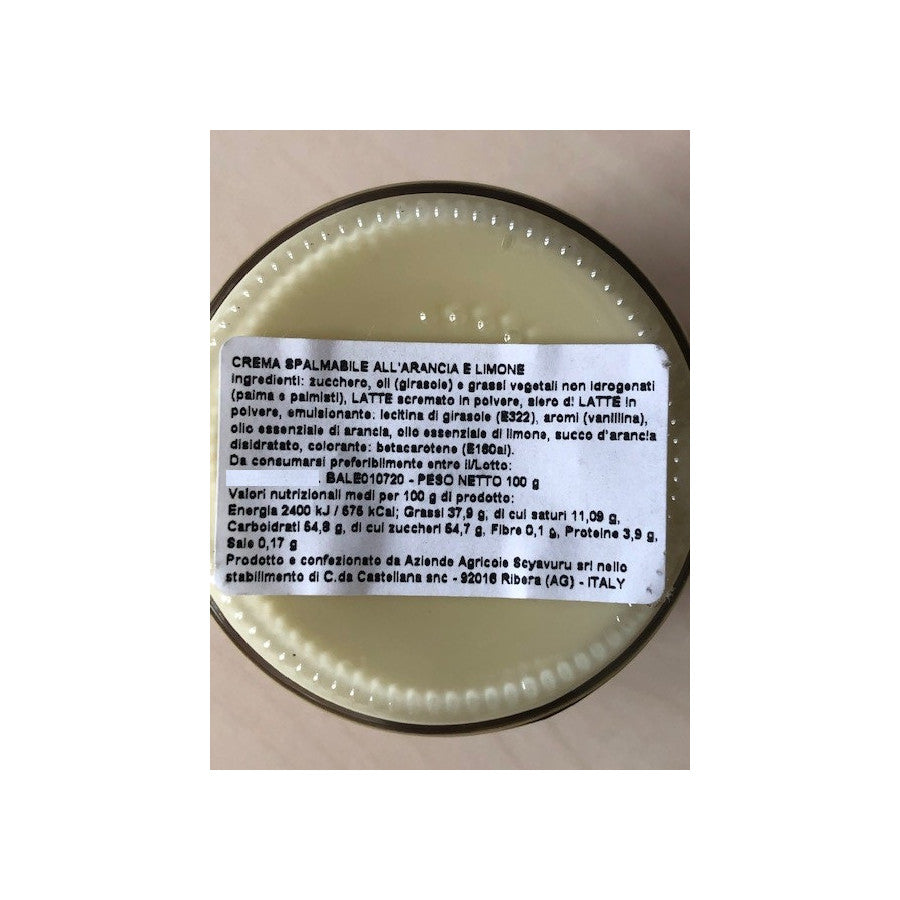 Orange & Lemon Cream Spread, by Scyavuru 6.3 oz - [Premium Italian Food at Home ]