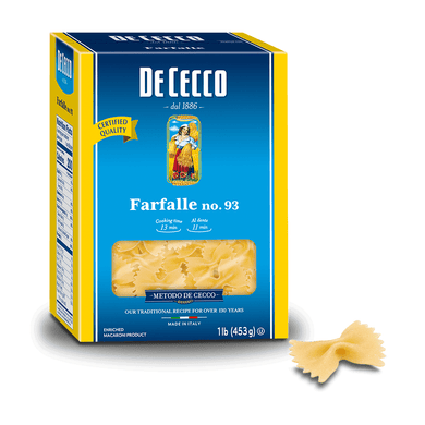 Farfalle Pasta from Italy by De Cecco no. 93 - 1 lb - [Premium Italian Food at Home ]
