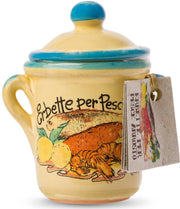 Dried Italian Herbs For Roasted fish in a little Terracotta Crock by Casarecci di Calabria - 0.17 oz TERRACOTTA CROCK PREMIUM ITALIAN FOOD AT HOME 