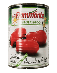 Organic Peeled Tomatoes - by La Fiammante 400 grams - [Premium Italian Food at Home ]