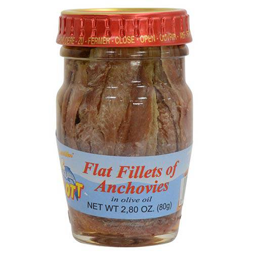 Anchovy Fillets in Olive Oil by Flott 3.5 oz - [Premium Italian Food at Home ]