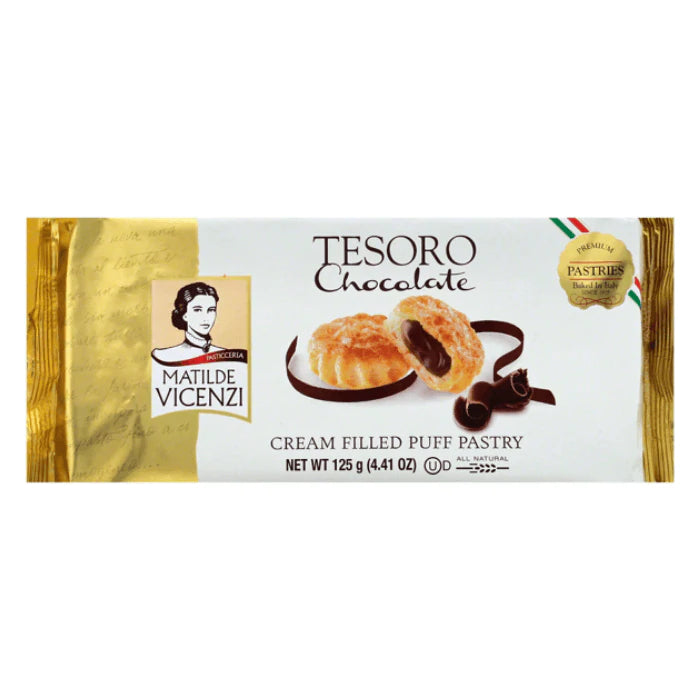 Matilde Vicenzi Tesoro Chocolate Cream Puff Pastry, 4.41 oz