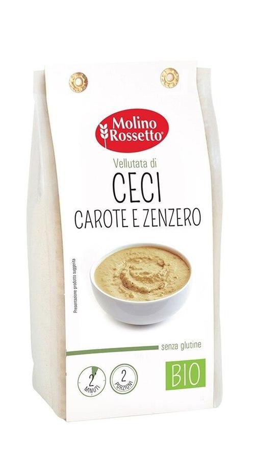 Molino Rossetto Organic Gluten Free Chickpeas, Carrots and Ginger Soup, 2.8 oz