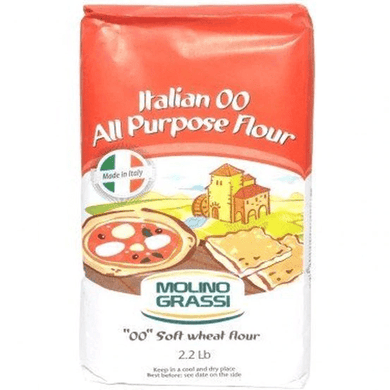 Italian 00 All Purpose Flour by Molino Grassi- 2.2 lbs - [Premium Italian Food at Home ]