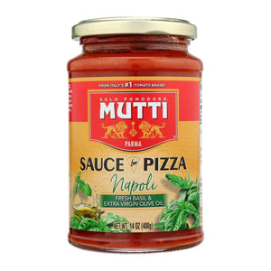 Mutti Napoli Fresh Basil and Extra Virgin Olive Oil Pizza Sauce, 14 oz