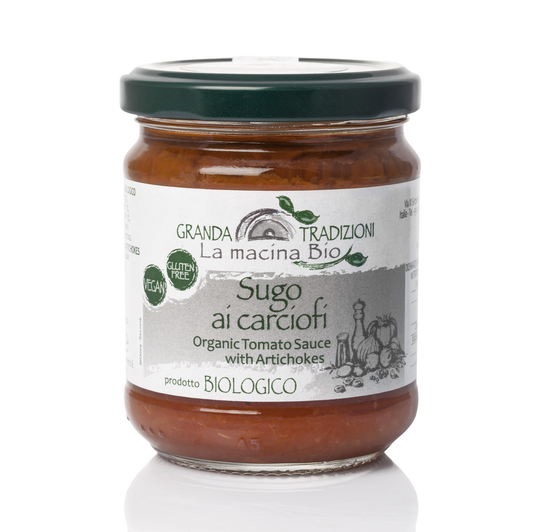 Organic Tomato Sauce with Artichokes, by Granda Tradizioni 6.34 oz - [Premium Italian Food at Home ]