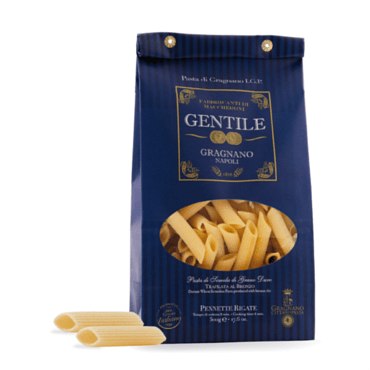 Pennette Pennine Rigate Pasta di Gragnano by Pastificio Gentile - 1.1 lb - [Premium Italian Food at Home ]