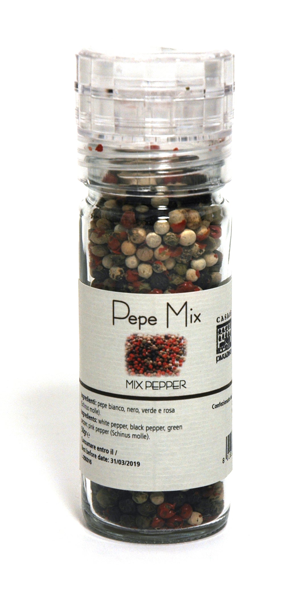 Seasoning Peppercorn Mixture Grinder, by Casale Paradiso 50 gr