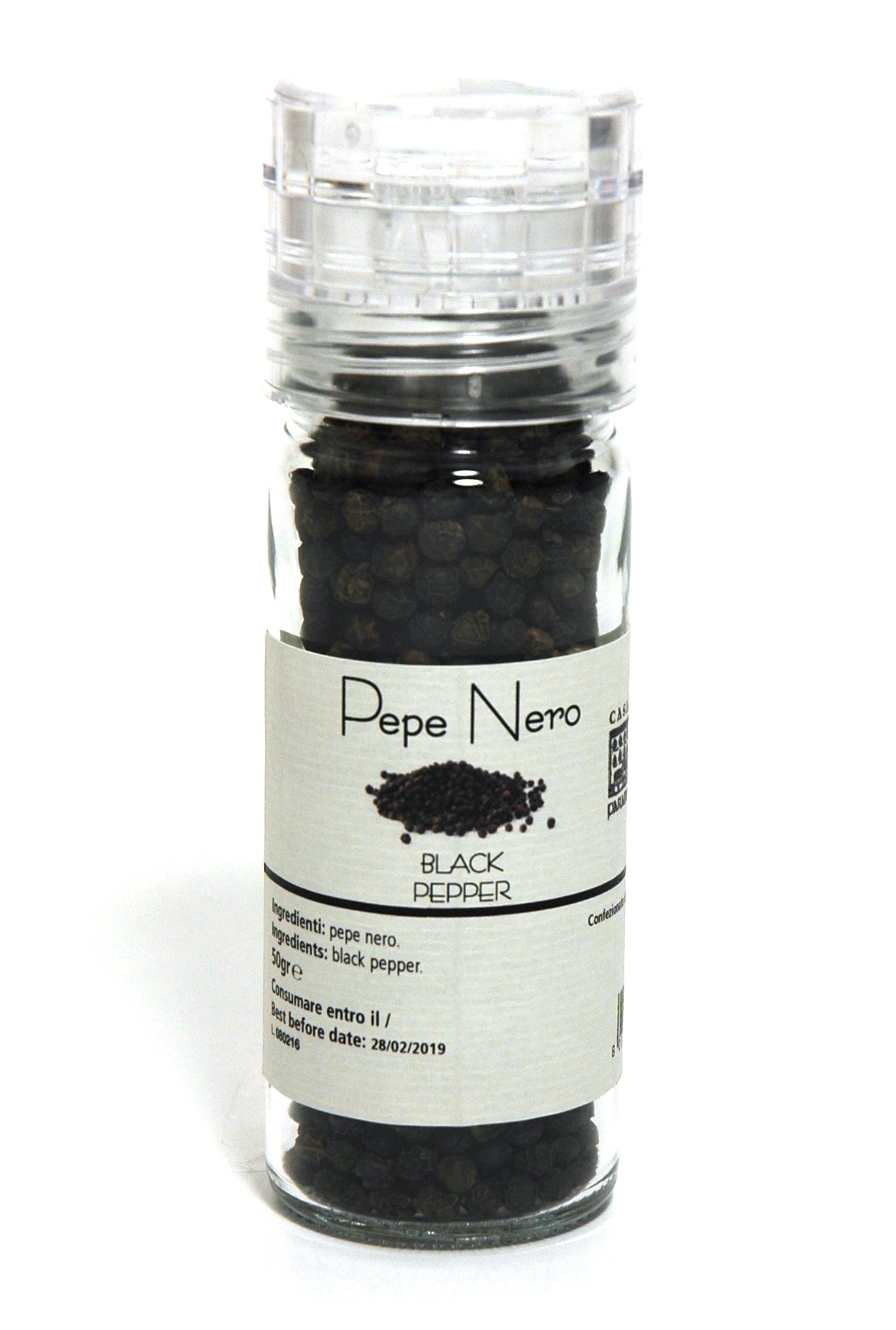 Black Peppercorn Grinder, by Casale Paradiso 50 gr