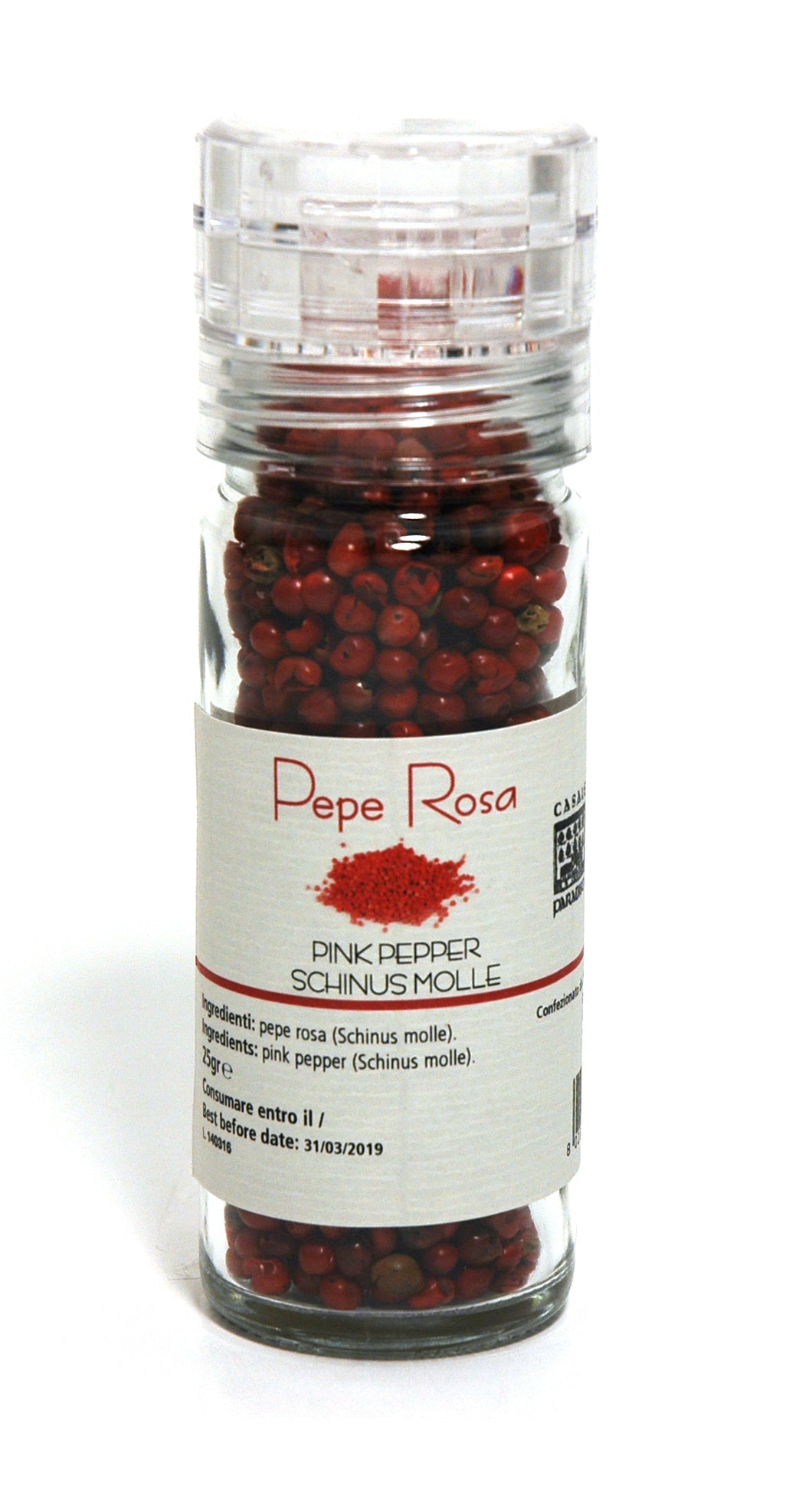 Seasoning Pink Pepper Pepe Rosa Grinder, by Casale Paradiso 50 gr