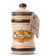 Dried Italian Black Pepper in a little Terracotta Crock by Casarecci di Calabria - 0.17 oz - [Premium Italian Food at Home ]