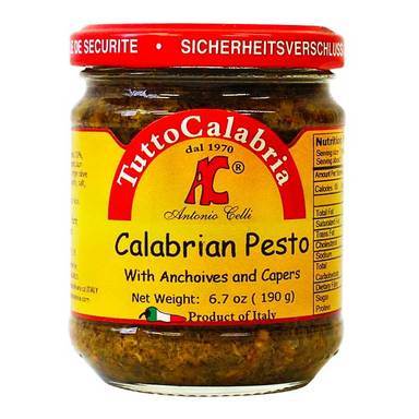 Calabrian Pesto with Anchovies and Capers, by Tutto Calabria 6.7 oz (190 g) - [Premium Italian Food at Home ]