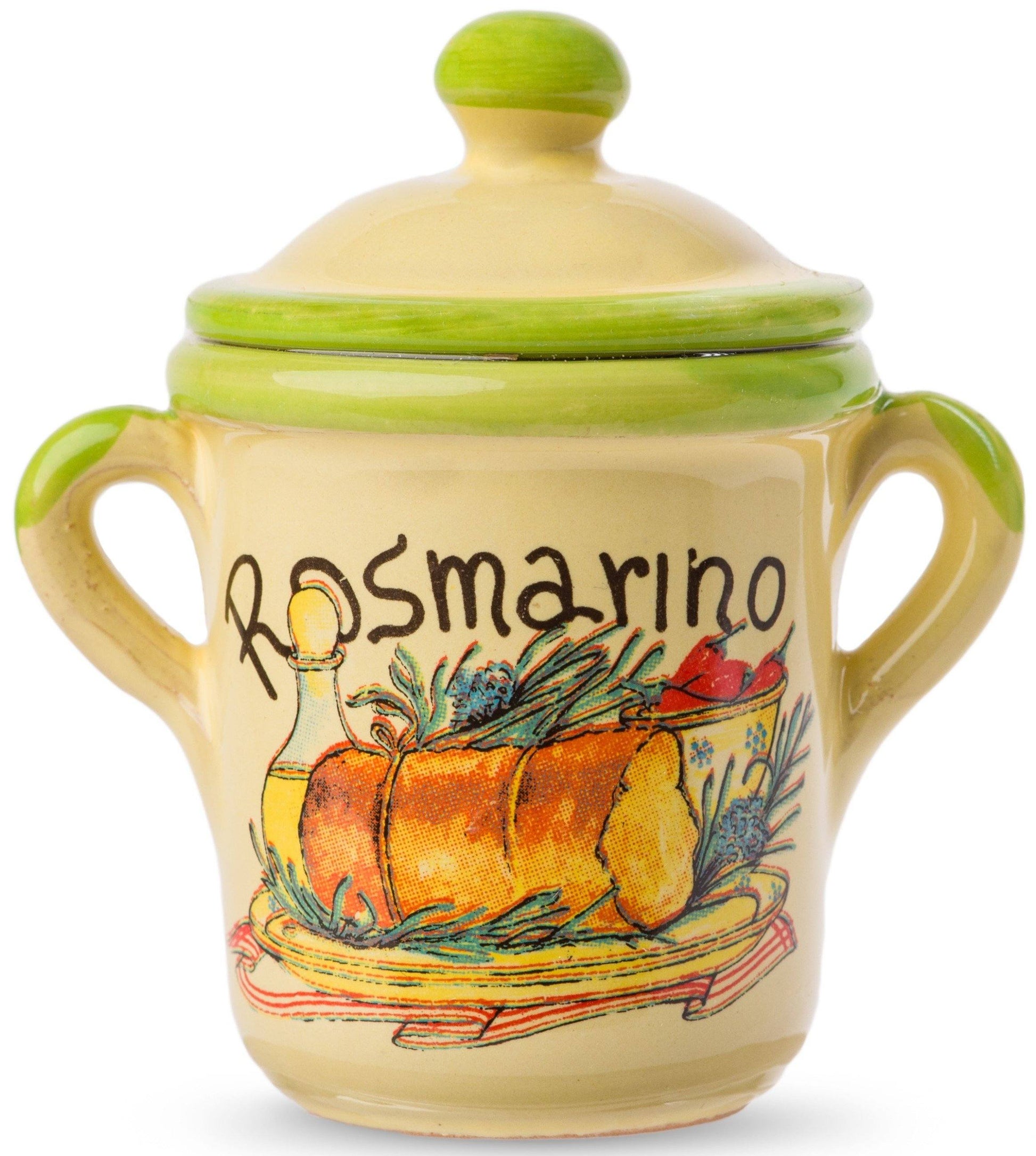 Dried Italian Rosmary in a little Terracotta Crock by Casarecci di Calabria - 0.17 oz TERRACOTTA CROCK PREMIUM ITALIAN FOOD AT HOME 