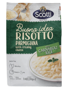 Risotto Parmigiana Creamy Cheese with Carnaroli Rice, by Scotti 7.4 oz - [Premium Italian Food at Home ]