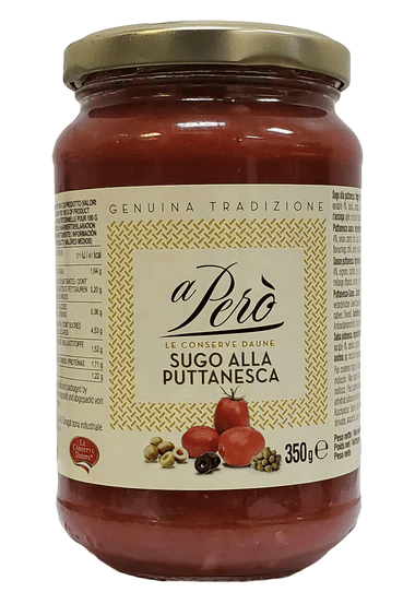 Puttanesca Sauce, by A Pero' 10 oz - [Premium Italian Food at Home ]
