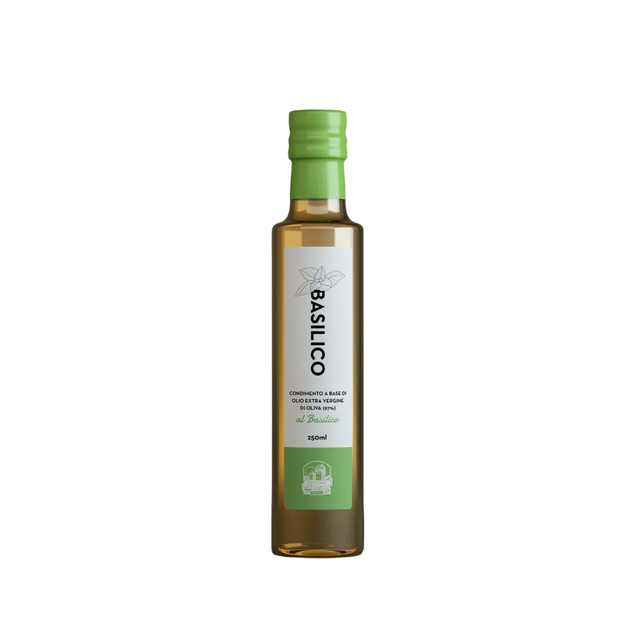 Infused Oil with Basil and Extra Virgin Olive oil, by Frediani & Del Greco 8.5 oz