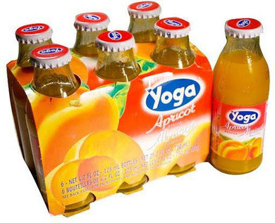 Apricot Nectar by Yoga (6 bottles x 4.2 fl oz) - Net 25.2 fl oz - [Premium Italian Food at Home ]
