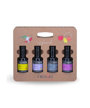 Load image into Gallery viewer, Vignoli Infused Olive Oil gift set Taste of the Mediterranean 4x3.4oz
