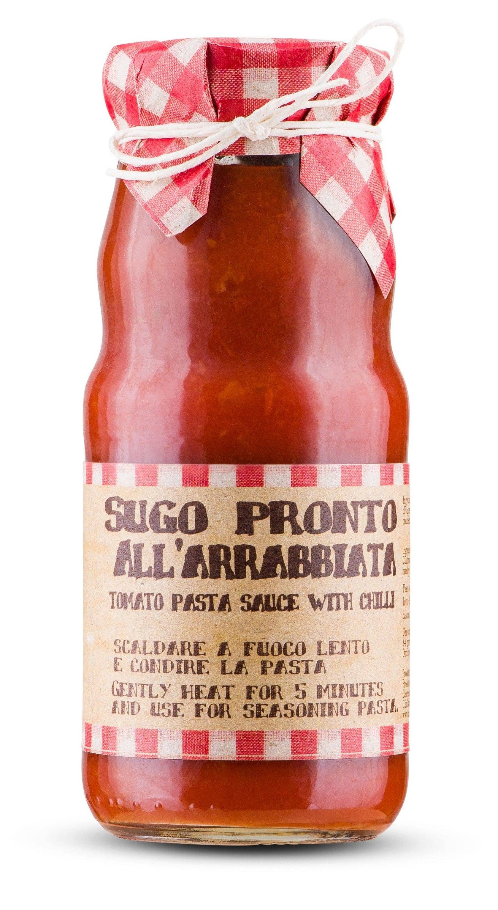Ready Italian Tomato Sauce Arrabbiata Sauce By Casarecci Di Calabria 360gr - [Premium Italian Food at Home ]